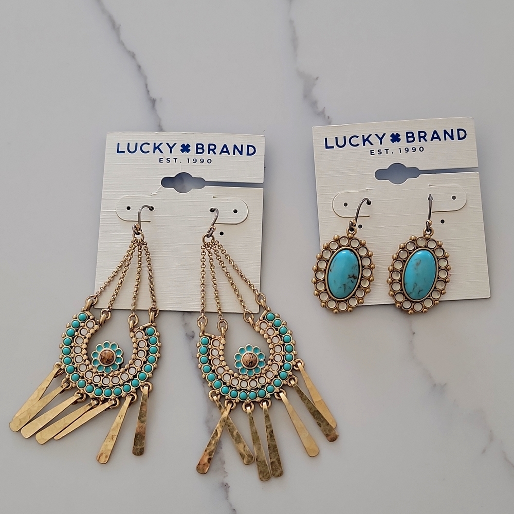 2 pairs lucky brand earrings